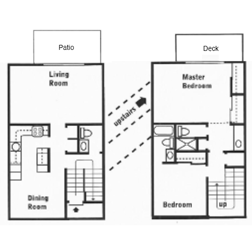 2 Bed 2.5 Bath Townhouse